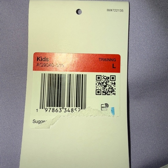 Nike Pro Kids Light Purple and Aqua Athletic Shorts - Picture 5 of 5